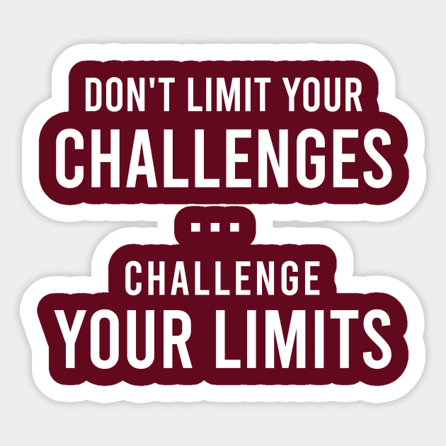 Challenge your limits Sticker by Saytee1